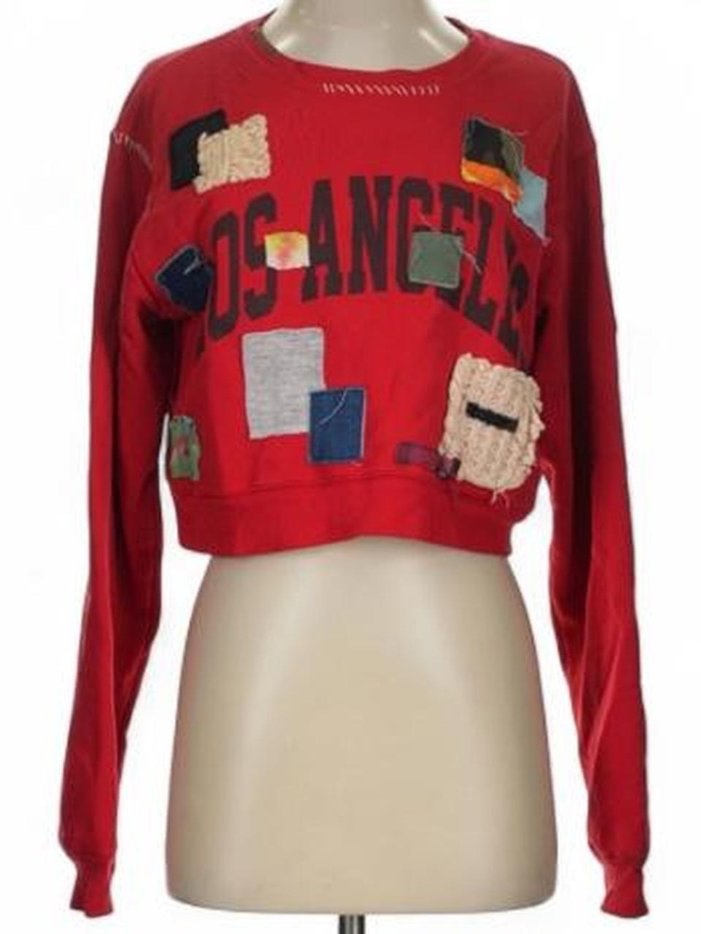 Riley from Free People Los Angeles Print Patchwork Vintage Crew Neck Sweatshirt